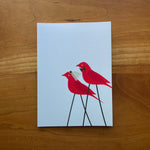 Wedding Birds / handmade, cut-paper greeting card